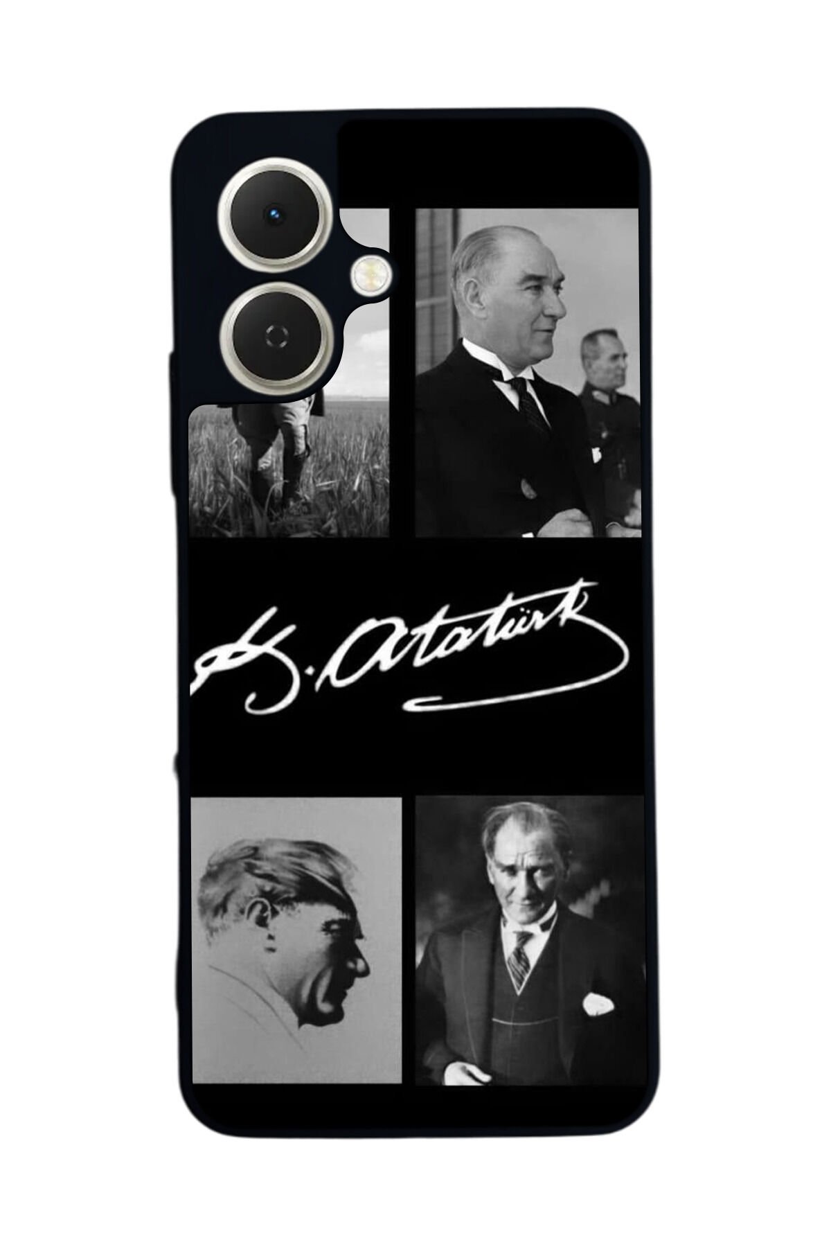 Tecno Spark GO 2 Uyumlu Mustafa Kemal Ataturk Tasarımlı Glossy Premium Kılıf