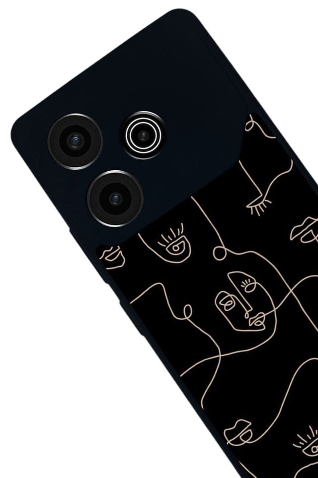 Tecno Pova 6 Uyumlu Line Art Tasarımlı Glossy Premium Kılıf