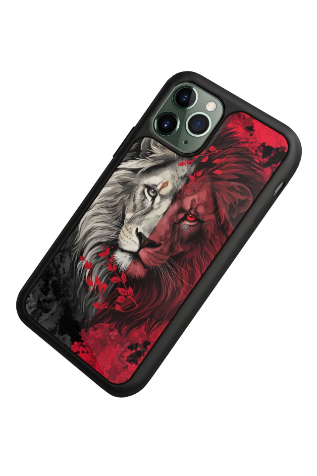 iPhone 11 Pro Uyumlu Aslan Tasarımlı Glossy Premium Kılıf