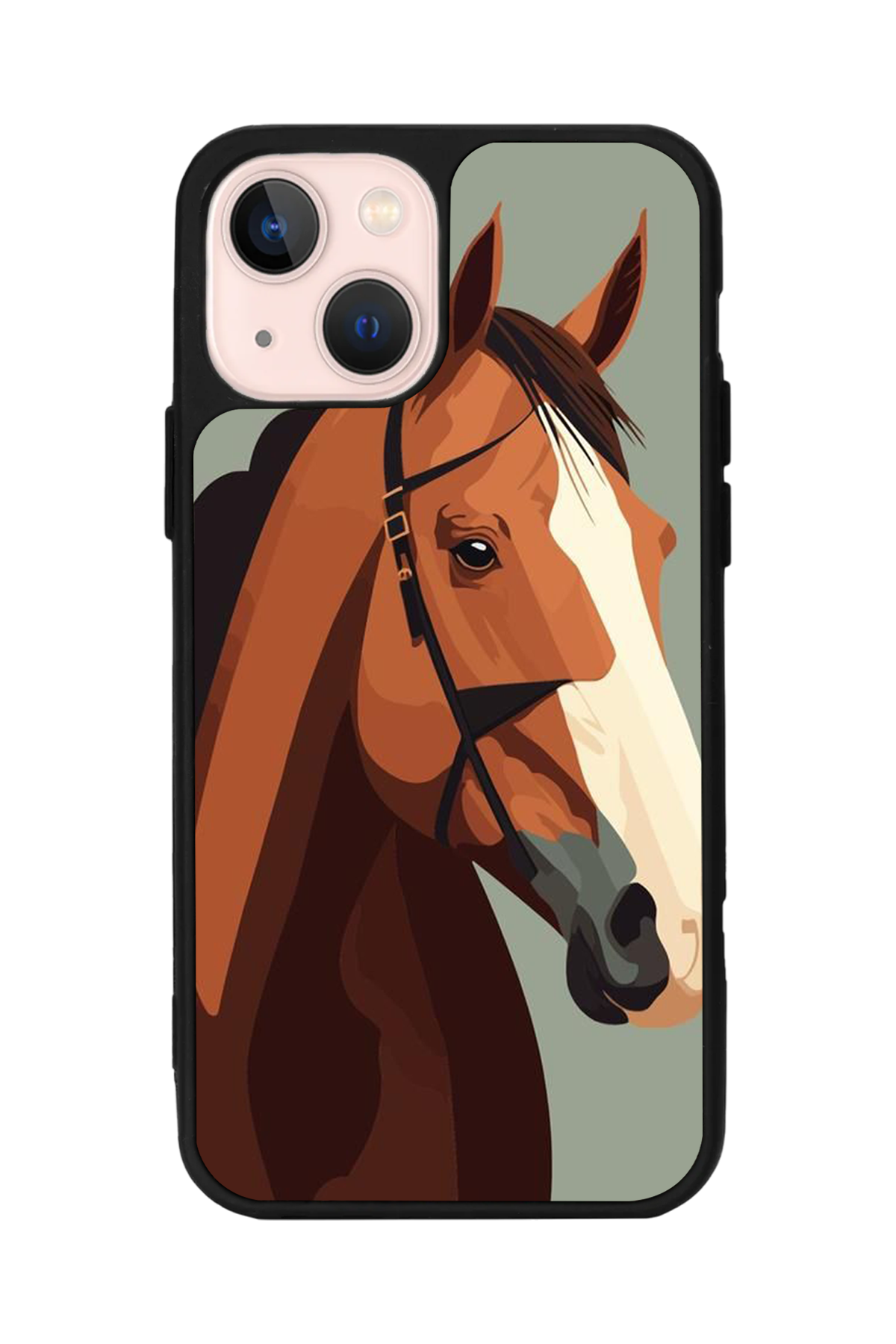 iPhone 14 Plus Uyumlu At Horse Tasarımlı Glossy Premium Kılıf