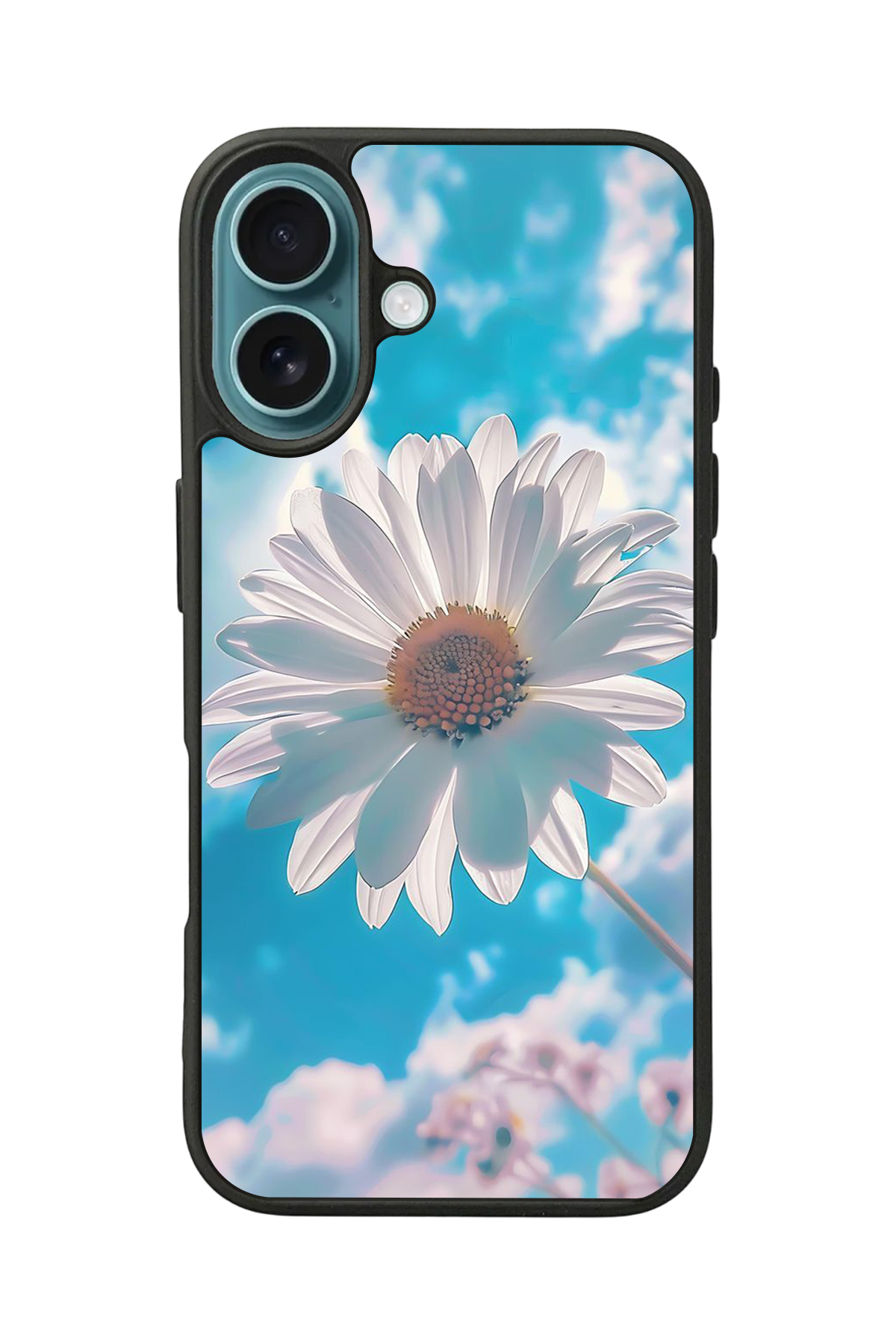 iPhone 16 Plus Uyumlu Cicek Tasarımlı Glossy Premium Kılıf