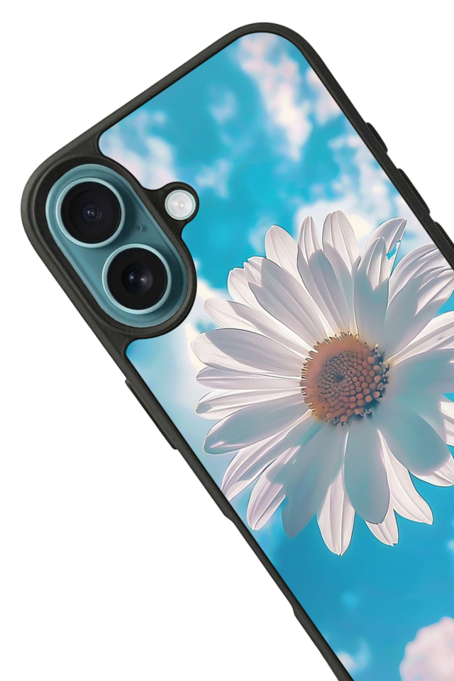 iPhone 16 Plus Uyumlu Cicek Tasarımlı Glossy Premium Kılıf