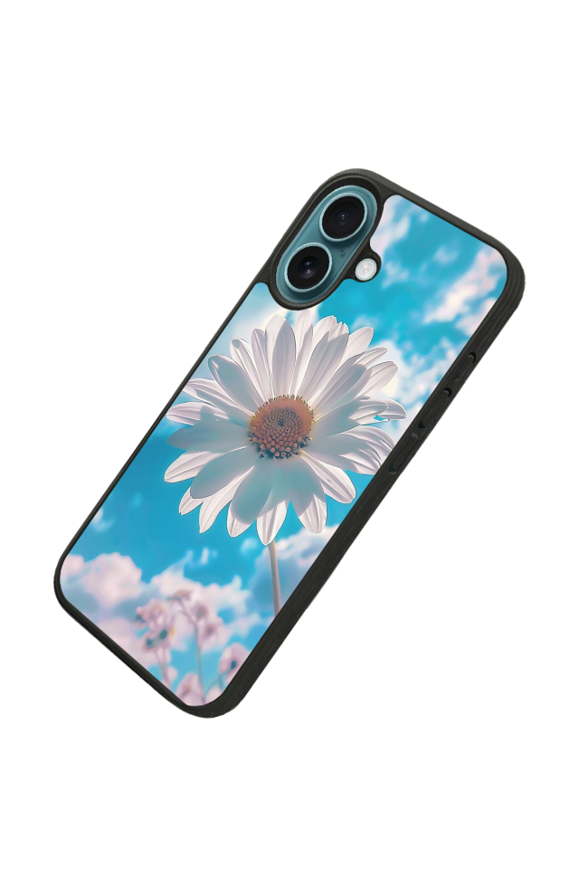 iPhone 16 Plus Uyumlu Cicek Tasarımlı Glossy Premium Kılıf