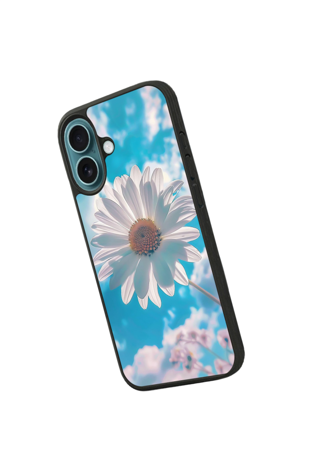 iPhone 16 Plus Uyumlu Cicek Tasarımlı Glossy Premium Kılıf