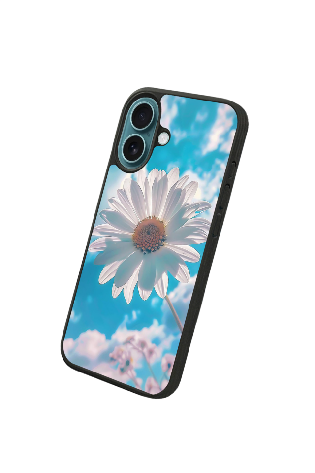 iPhone 16 Plus Uyumlu Cicek Tasarımlı Glossy Premium Kılıf