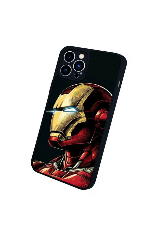 iPhone 13 Pro Max Uyumlu  Iron Man ( Demir Adam ) Tasarımlı Glossy Premium Kılıf