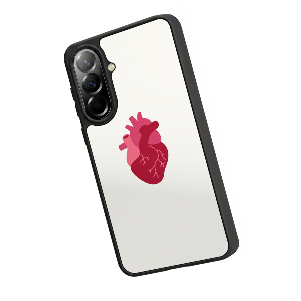 Samsung Galaxy A57 Uyumlu Kalp Love Tasarımlı Glossy Premium Kılıf