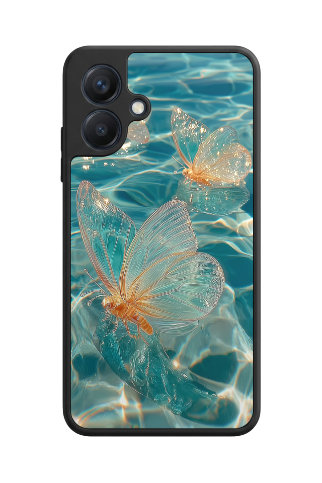 Samsung Galaxy A07 Uyumlu Kelebek Tasarımlı Glossy Premium Kılıf