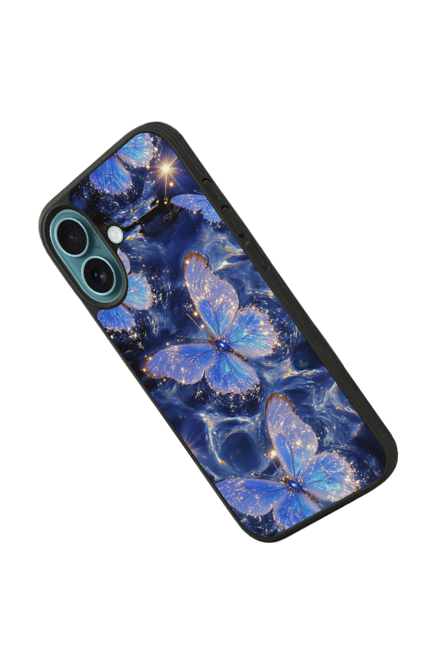 iPhone 16 Uyumlu Kelebek Tasarımlı Glossy Premium Kılıf