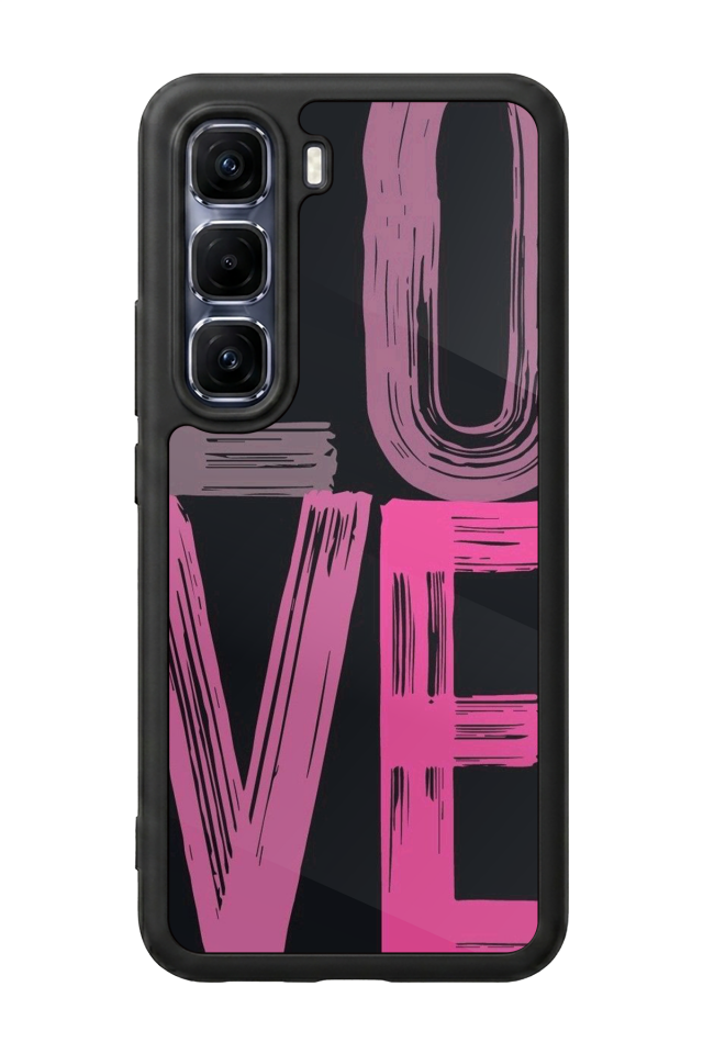 Infinix Hot 60 Pro Plus Uyumlu Love Tasarımlı Glossy Premium Kılıf