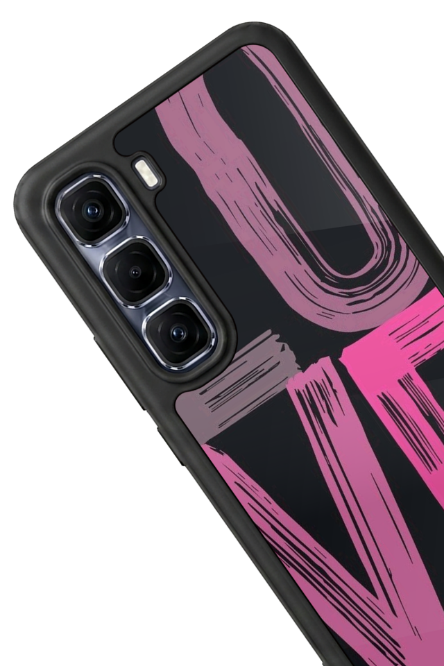 Infinix Hot 60 Pro Plus Uyumlu Love Tasarımlı Glossy Premium Kılıf