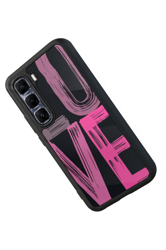 Infinix Hot 60 Pro Plus Uyumlu Love Tasarımlı Glossy Premium Kılıf