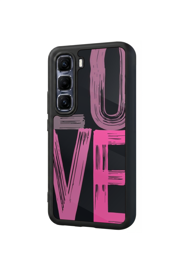 Infinix Hot 60 Pro Plus Uyumlu Love Tasarımlı Glossy Premium Kılıf