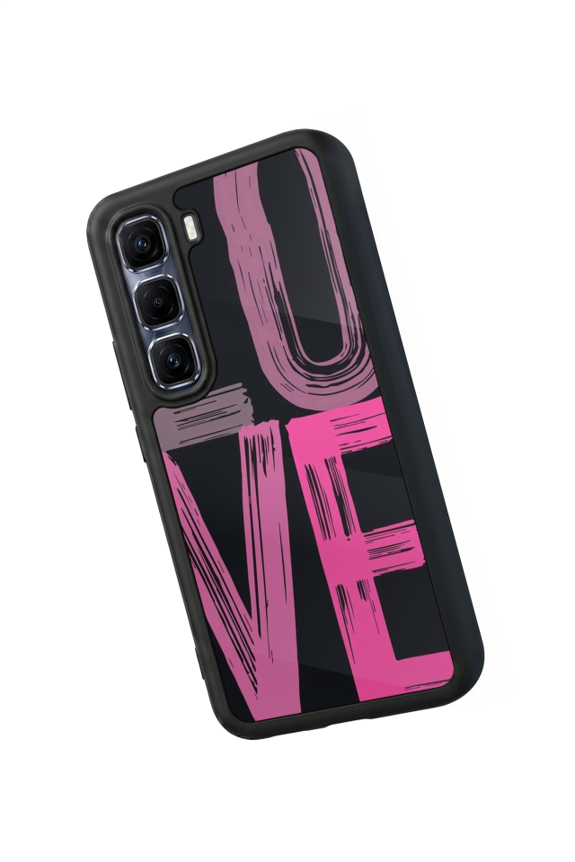 Infinix Hot 60 Pro Plus Uyumlu Love Tasarımlı Glossy Premium Kılıf