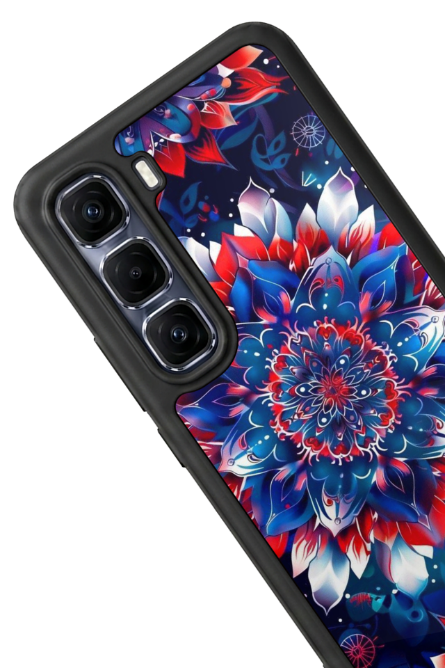 Infinix Hot 60 Pro Plus Uyumlu Mandala Tasarımlı Glossy Premium Kılıf