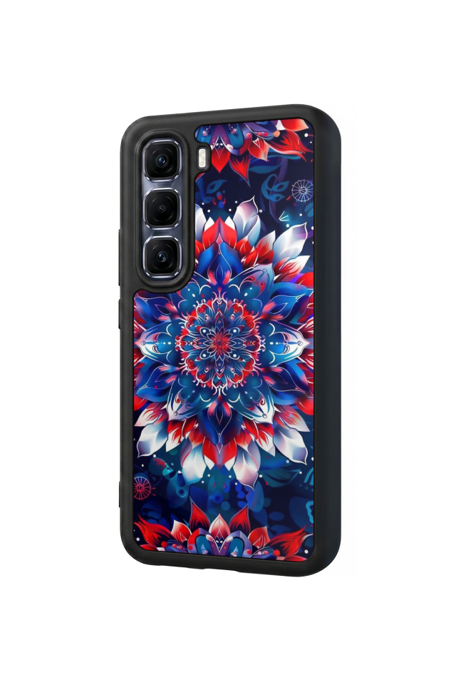Infinix Hot 60 Pro Plus Uyumlu Mandala Tasarımlı Glossy Premium Kılıf