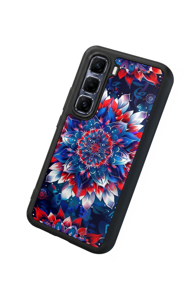 Infinix Hot 60 Pro Plus Uyumlu Mandala Tasarımlı Glossy Premium Kılıf
