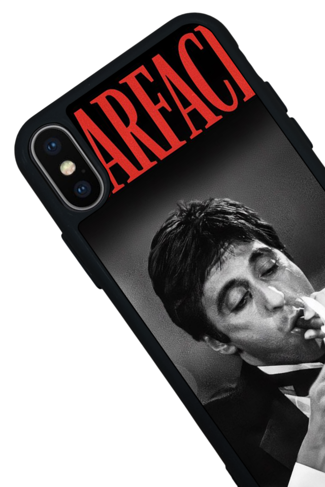 iPhone XS Max Uyumlu Scarface Tasarımlı Glossy Premium Kılıf