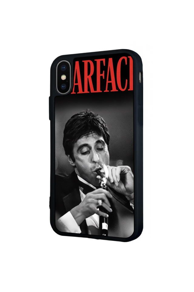 iPhone XS Max Uyumlu Scarface Tasarımlı Glossy Premium Kılıf