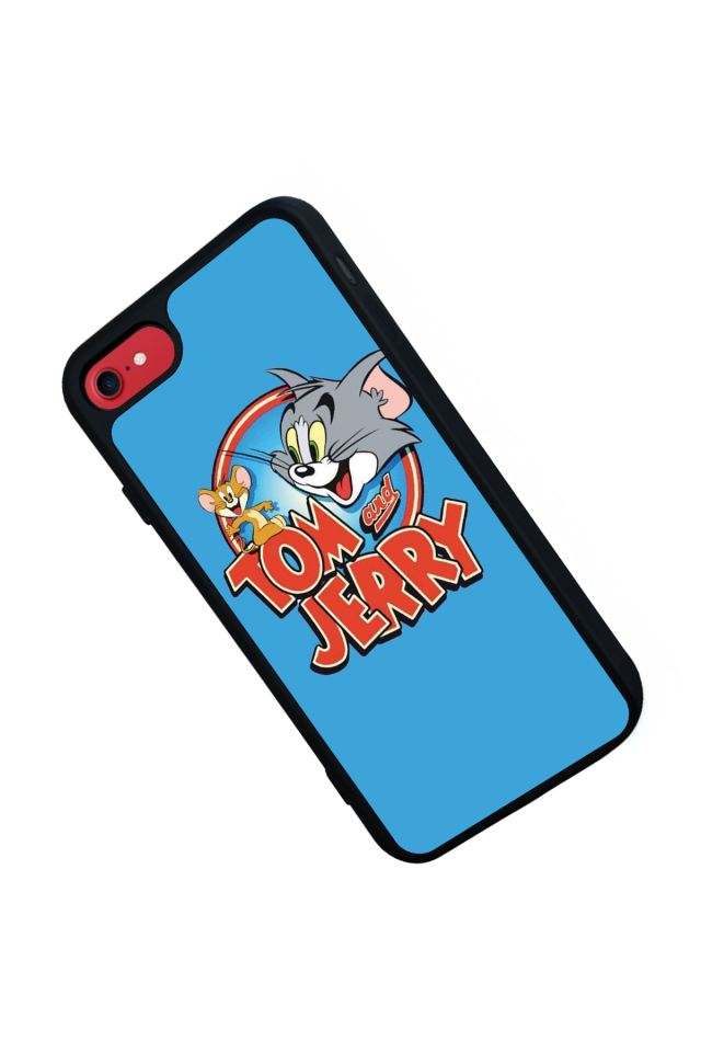 iPhone 8 Uyumlu Tom And Jerry Tasarımlı Glossy Premium Kılıf
