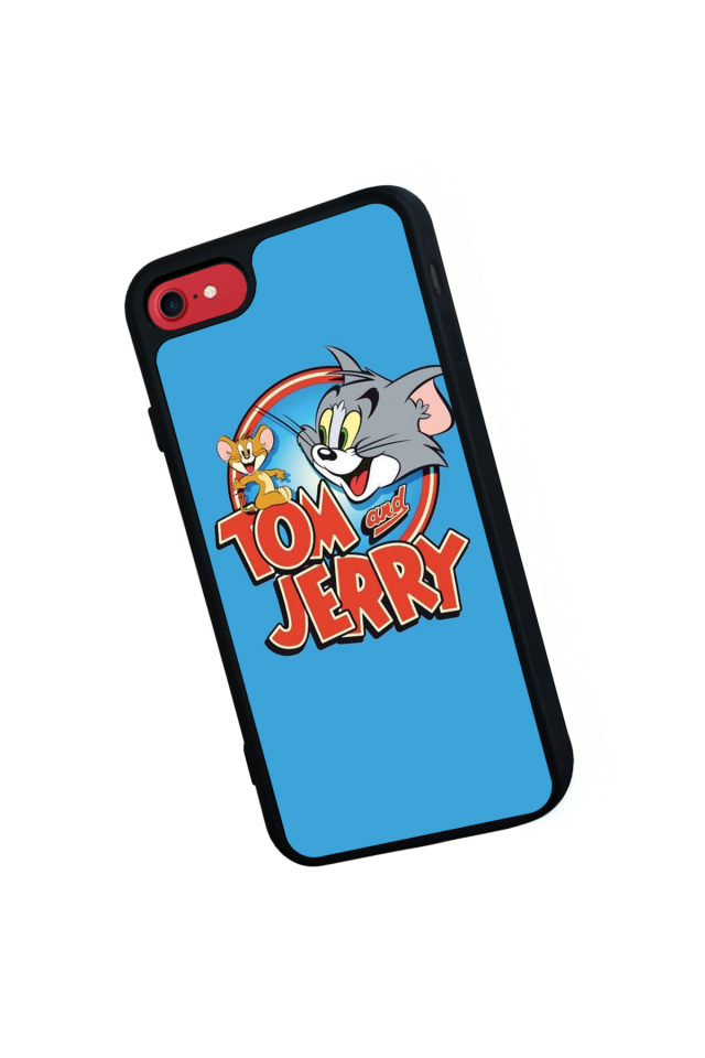iPhone 8 Uyumlu Tom And Jerry Tasarımlı Glossy Premium Kılıf