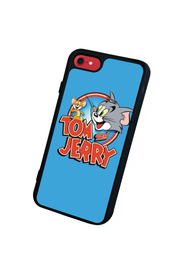 iPhone 8 Uyumlu Tom And Jerry Tasarımlı Glossy Premium Kılıf