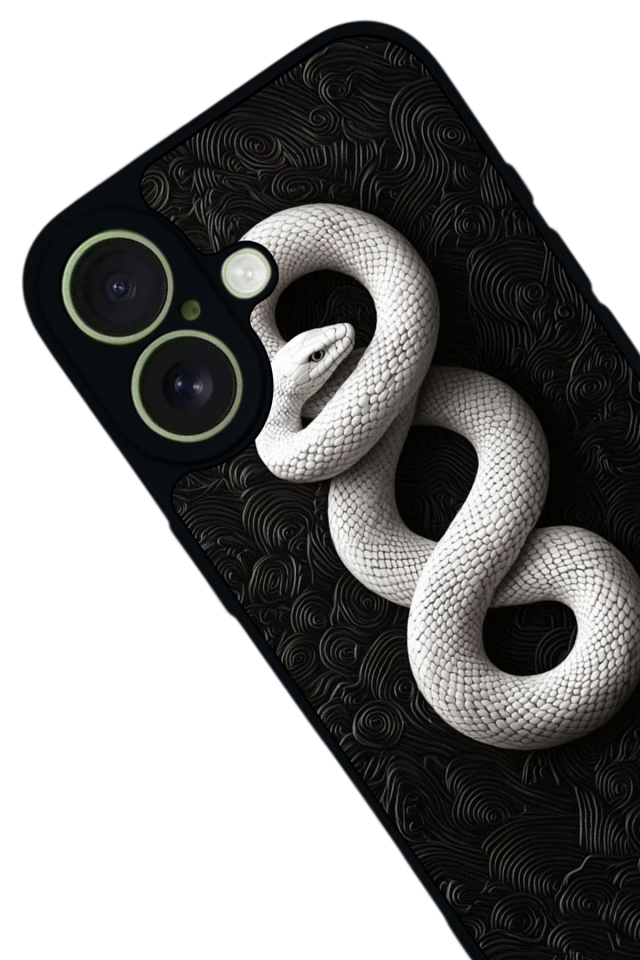iPhone 17 Uyumlu Yılan Tasarımlı Glossy Premium Kılıf