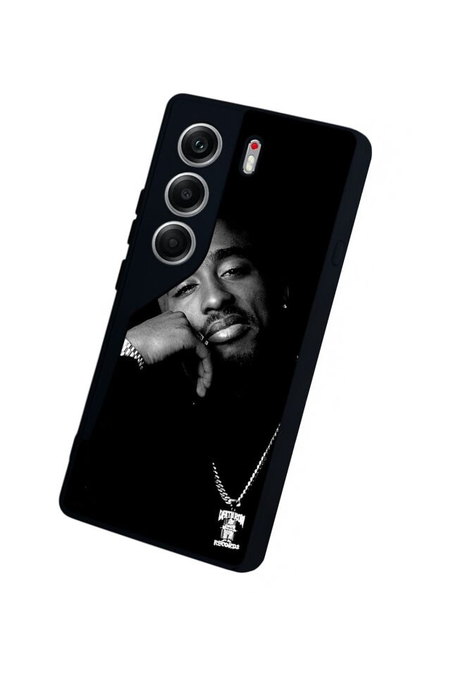 Tecno Camon 40 Uyumlu Tupac Tasarımlı Glossy Premium Kılıf