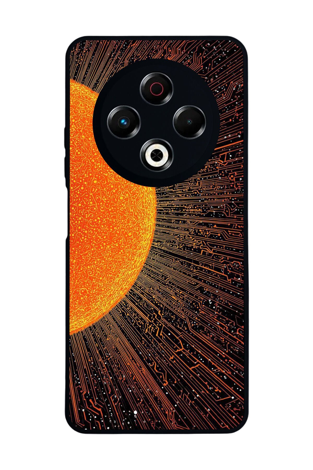 Tecno Spark 30 Uyumlu Gunes Tasarımlı Glossy Premium Kılıf