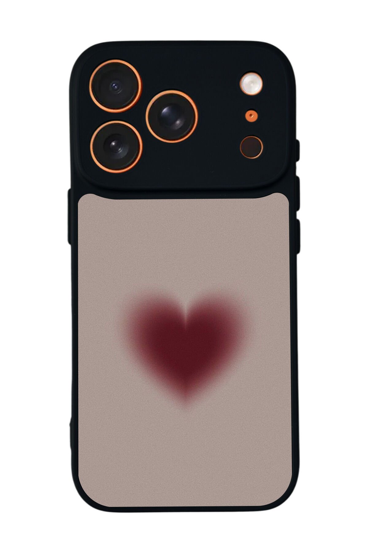iPhone 17 Pro Uyumlu Kalp Love Tasarımlı Glossy Premium Kılıf