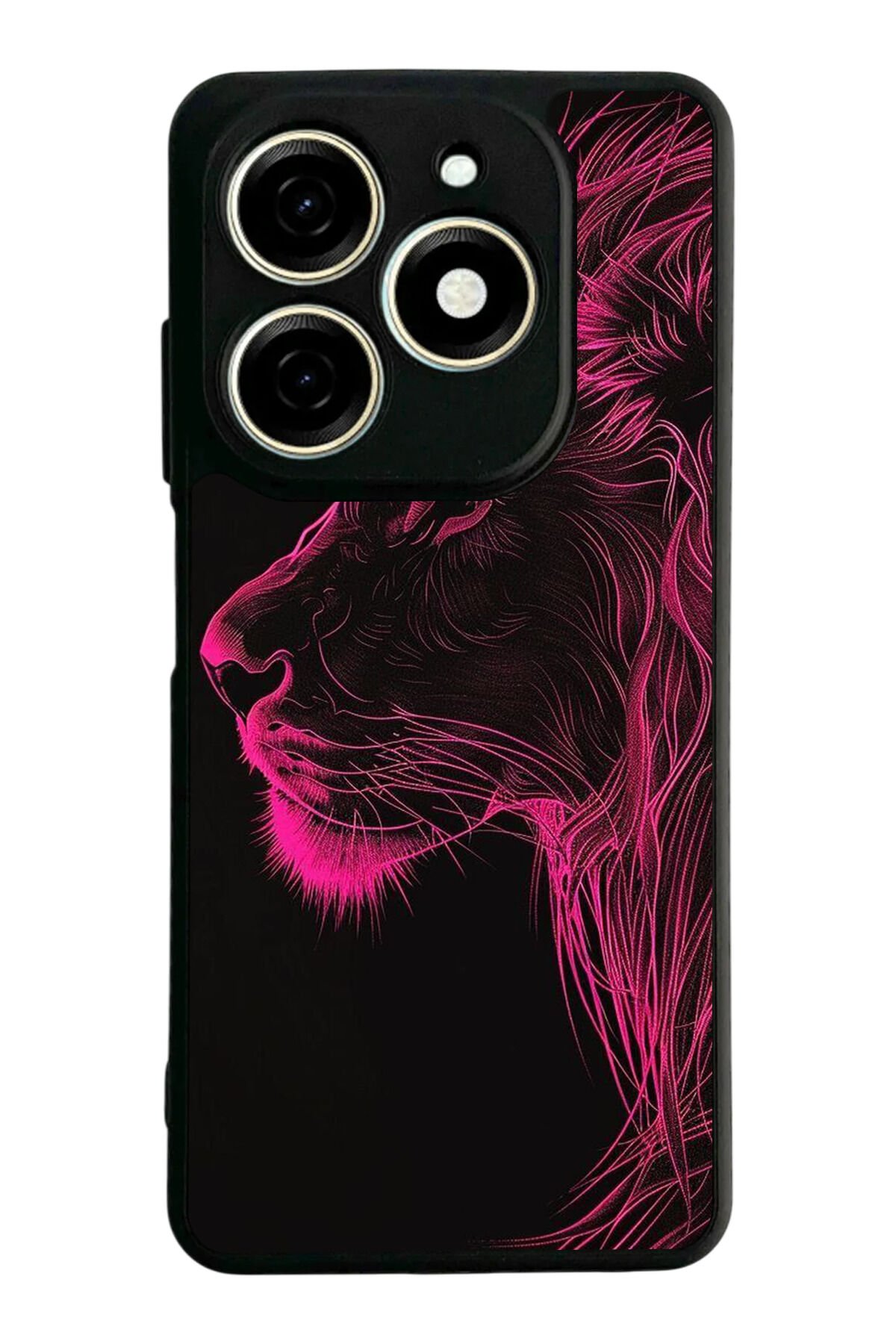 Infınıx Smart 8 Pro Uyumlu Aslan Tasarımlı Glossy Premium Kılıf