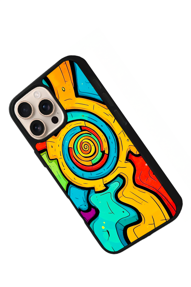 iPhone 16 Pro Max Uyumlu Abstract Tasarımlı Glossy Premium Kılıf