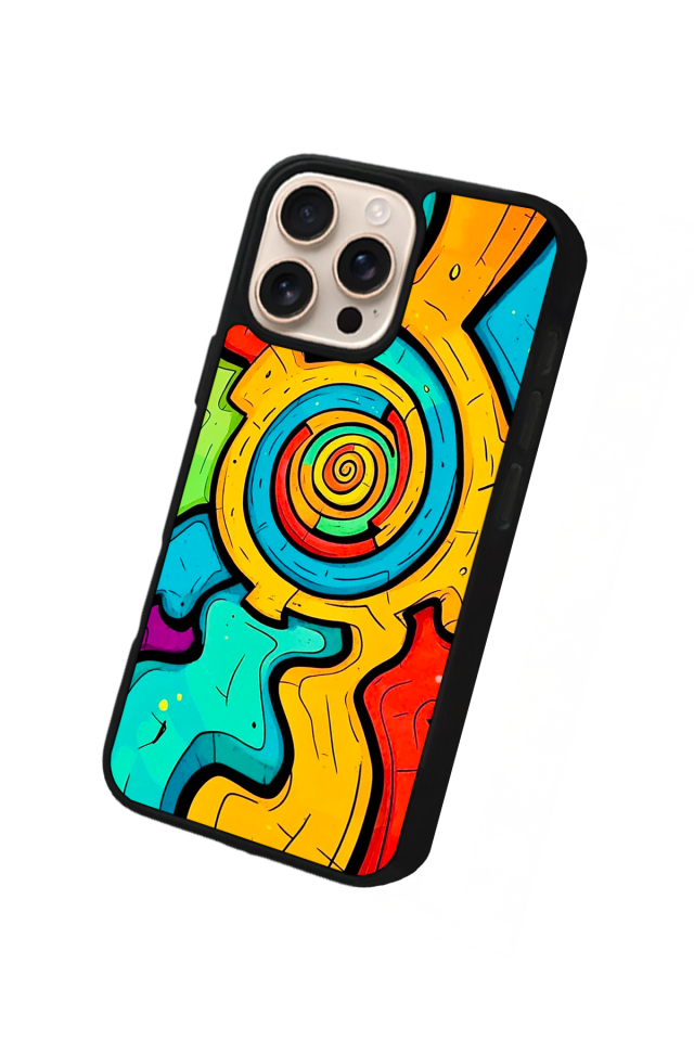 iPhone 16 Pro Max Uyumlu Abstract Tasarımlı Glossy Premium Kılıf