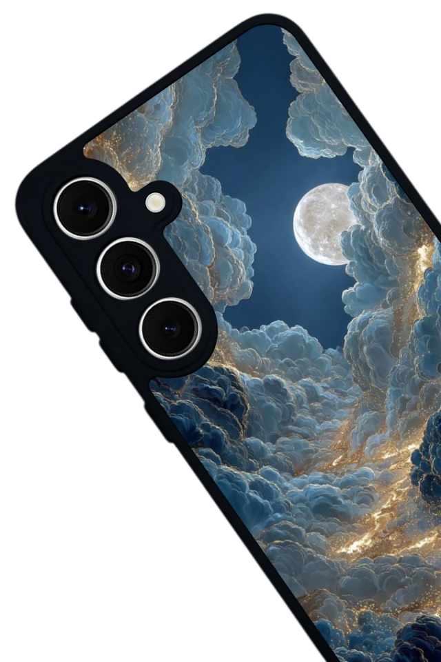 Samsung Galaxy S24 FE Uyumlu Ay Tasarımlı Glossy Premium Kılıf