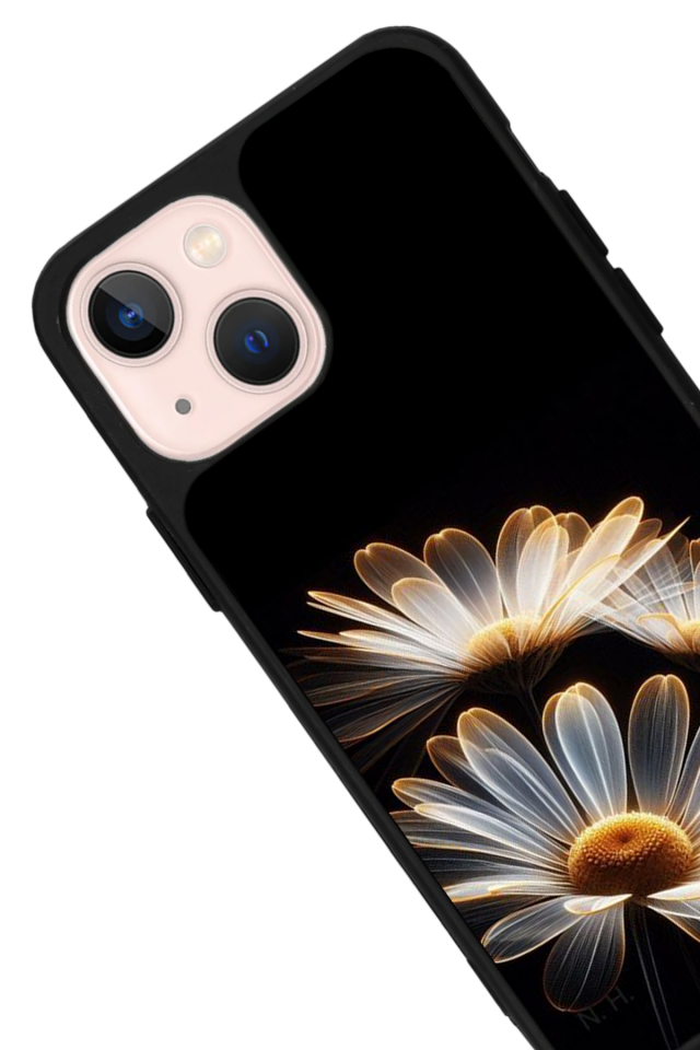 iPhone 15 Uyumlu Cicek Tasarımlı Glossy Premium Kılıf