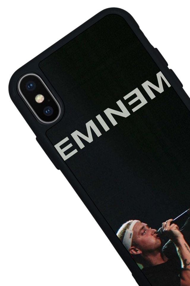 iPhone X/ XS Uyumlu Eminem Tasarımlı Glossy Premium Kılıf