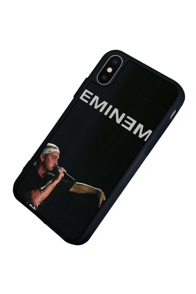 iPhone X/ XS Uyumlu Eminem Tasarımlı Glossy Premium Kılıf
