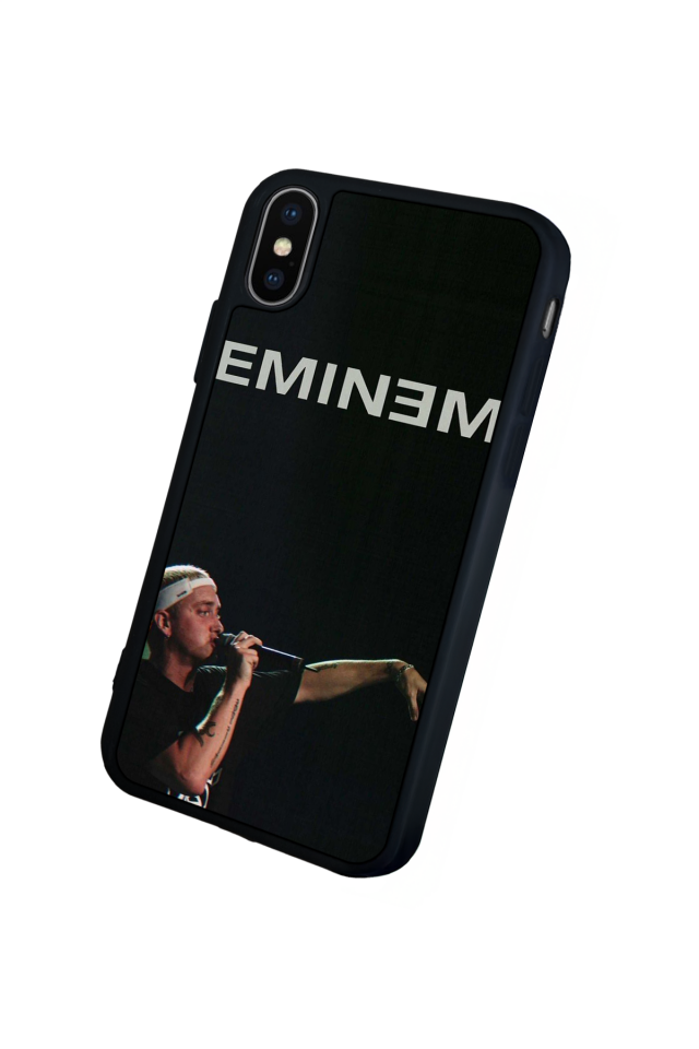 iPhone X/ XS Uyumlu Eminem Tasarımlı Glossy Premium Kılıf