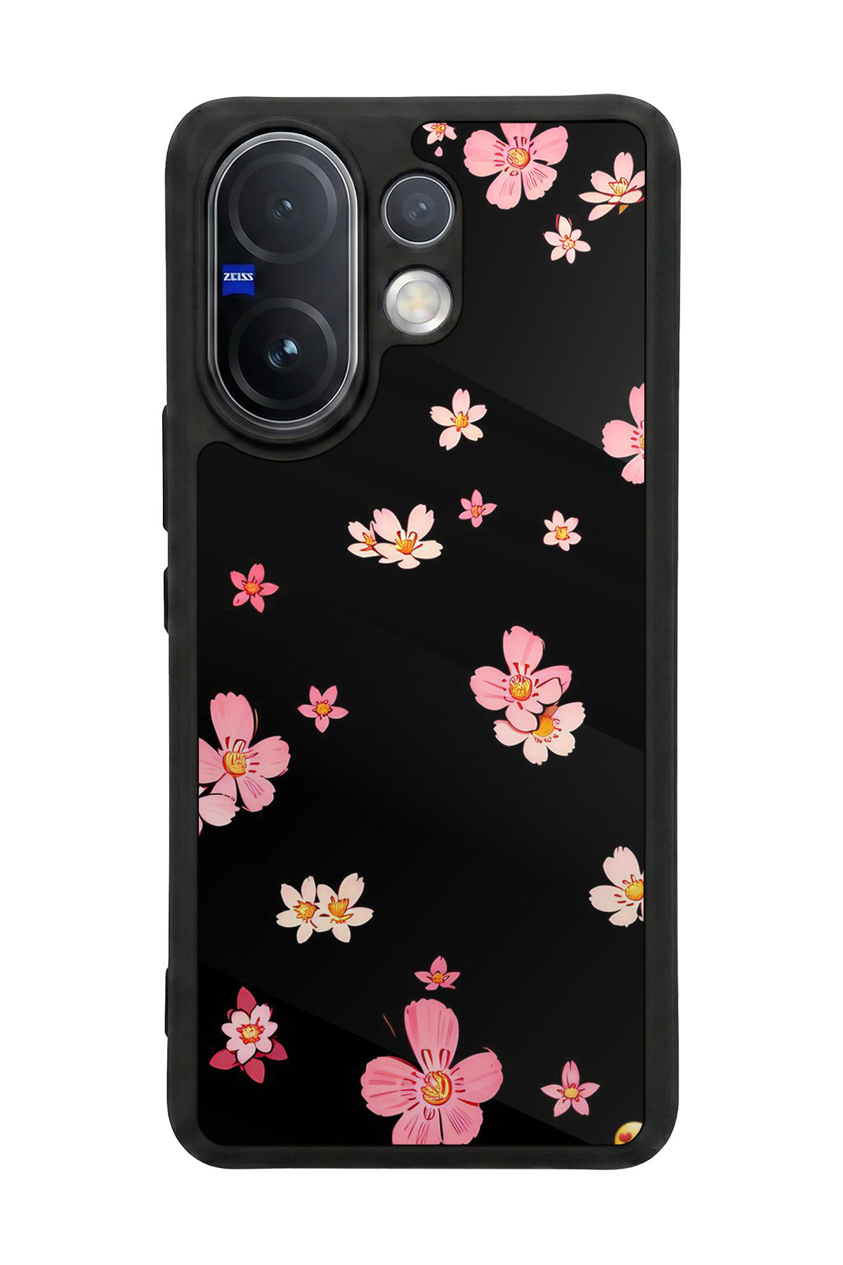 Vivo V60 Uyumlu Floral Tasarımlı Glossy Premium Kılıf