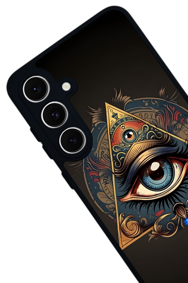 Samsung Galaxy S24 FE Uyumlu Göz Tasarımlı Glossy Premium Kılıf