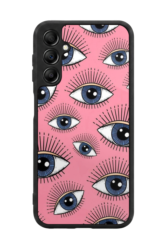 Samsung Galaxy A14 Uyumlu Göz Tasarımlı Glossy Premium Kılıf