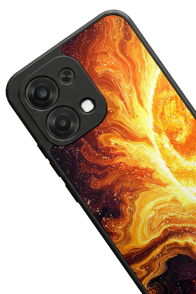 Oppo A6 Pro Uyumlu Güneş Tasarımlı Glossy Premium Kılıf