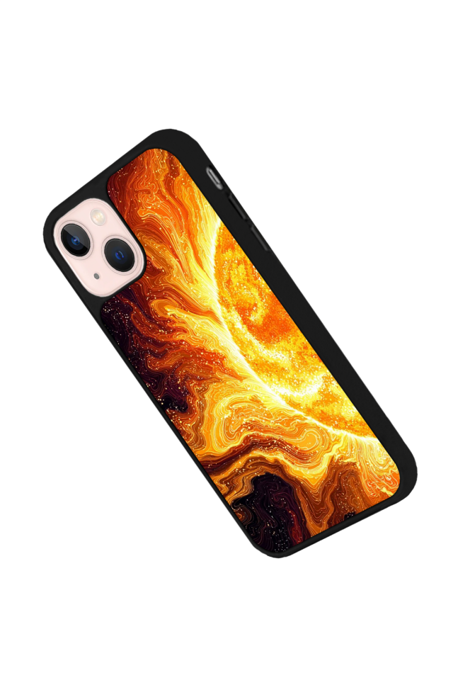 iPhone 13 Mini Uyumlu Güneş Tasarımlı Glossy Premium Kılıf