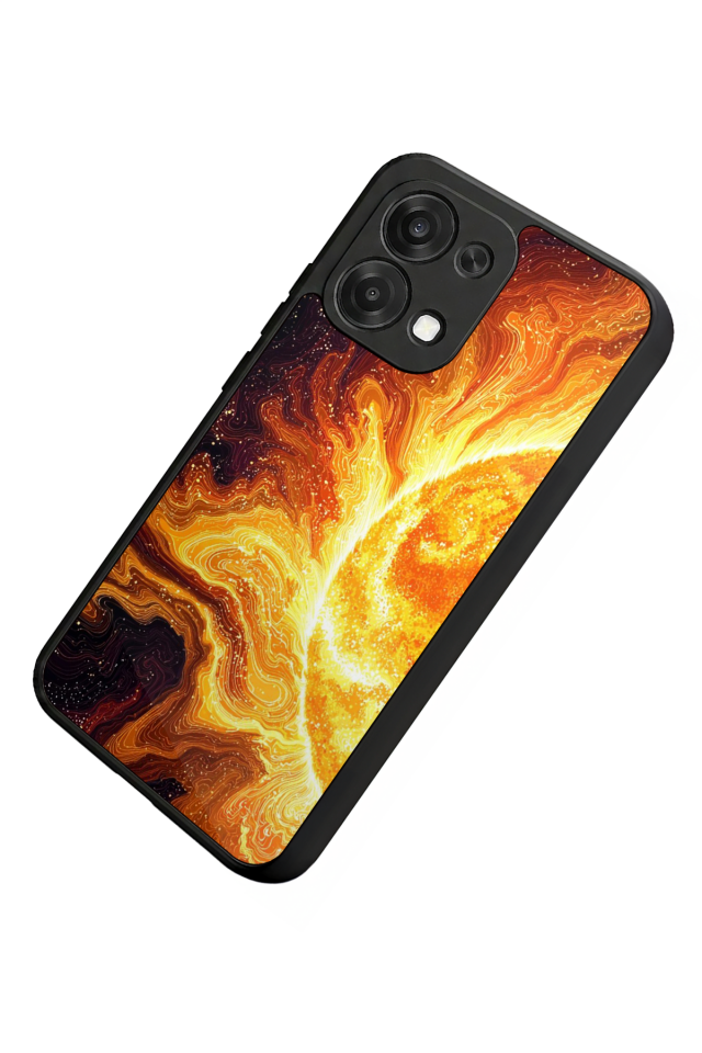 Oppo A6 Pro Uyumlu Güneş Tasarımlı Glossy Premium Kılıf