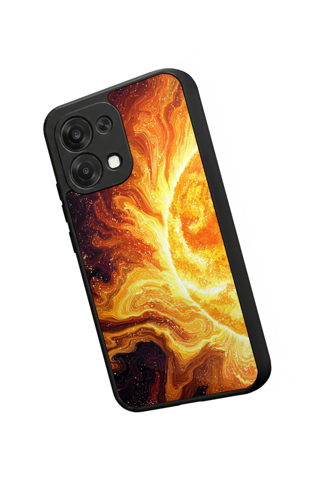 Oppo A6 Pro Uyumlu Güneş Tasarımlı Glossy Premium Kılıf
