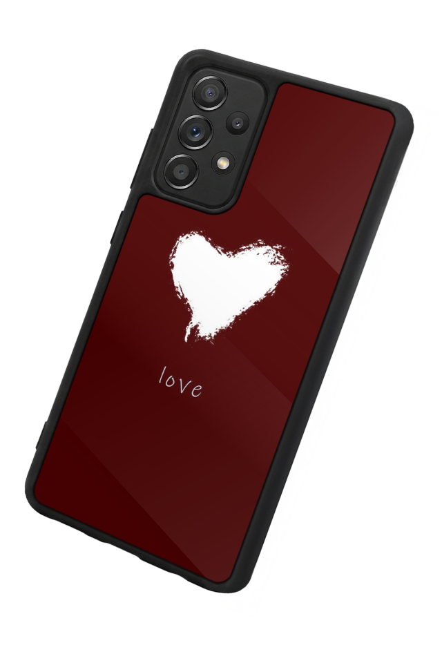 Samsung Galaxy A72 Uyumlu Kalp Love Tasarımlı Glossy Premium Kılıf