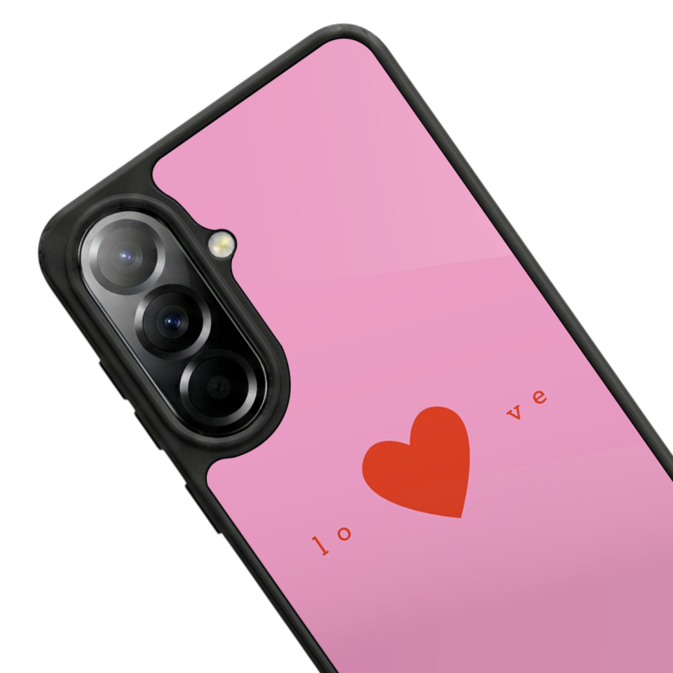 Samsung Galaxy A57 Uyumlu Kalp Love Tasarımlı Glossy Premium Kılıf
