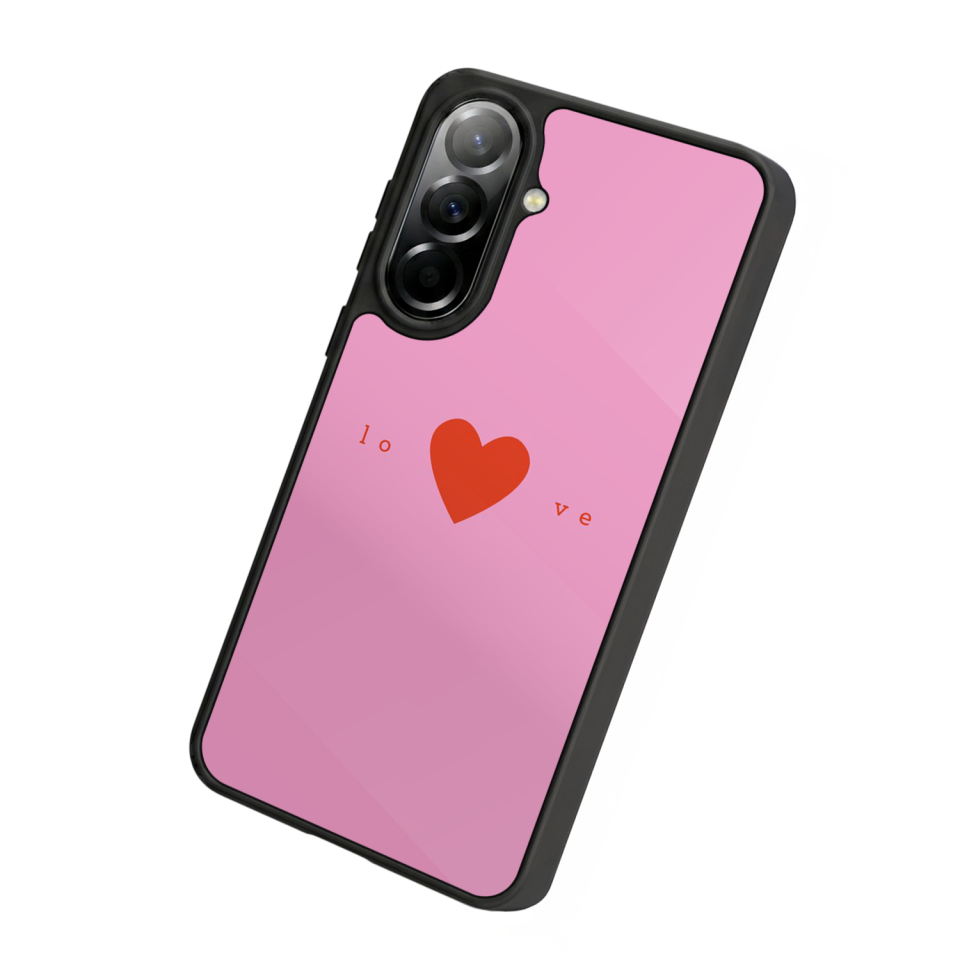 Samsung Galaxy A57 Uyumlu Kalp Love Tasarımlı Glossy Premium Kılıf
