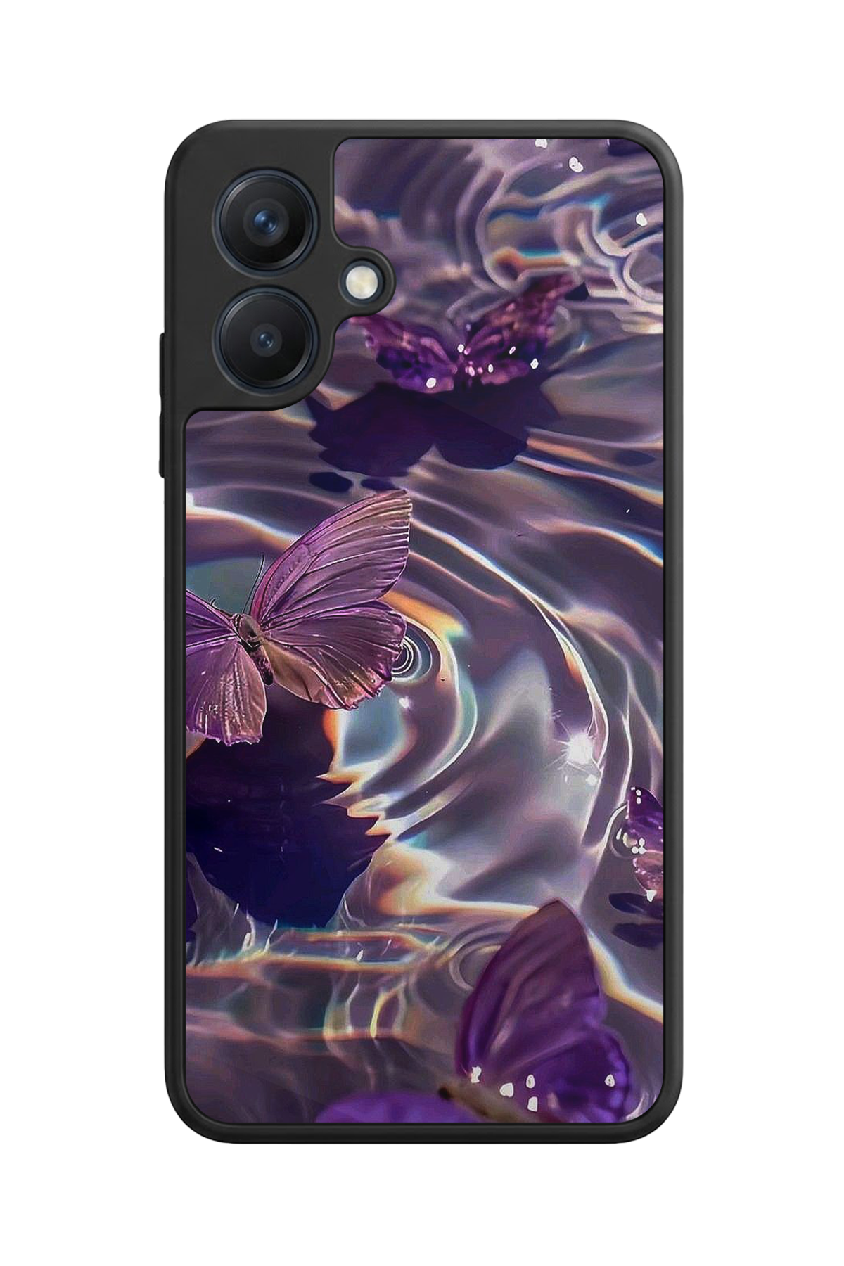 Samsung Galaxy A07 Uyumlu Kelebek Tasarımlı Glossy Premium Kılıf