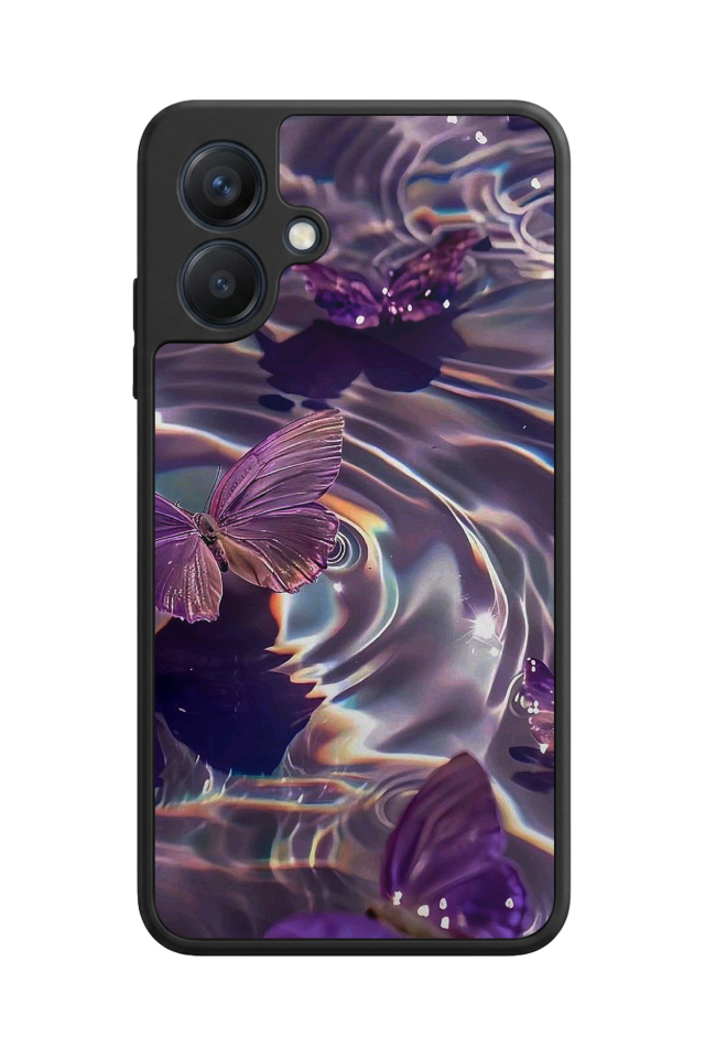 Samsung Galaxy A07 Uyumlu Kelebek Tasarımlı Glossy Premium Kılıf